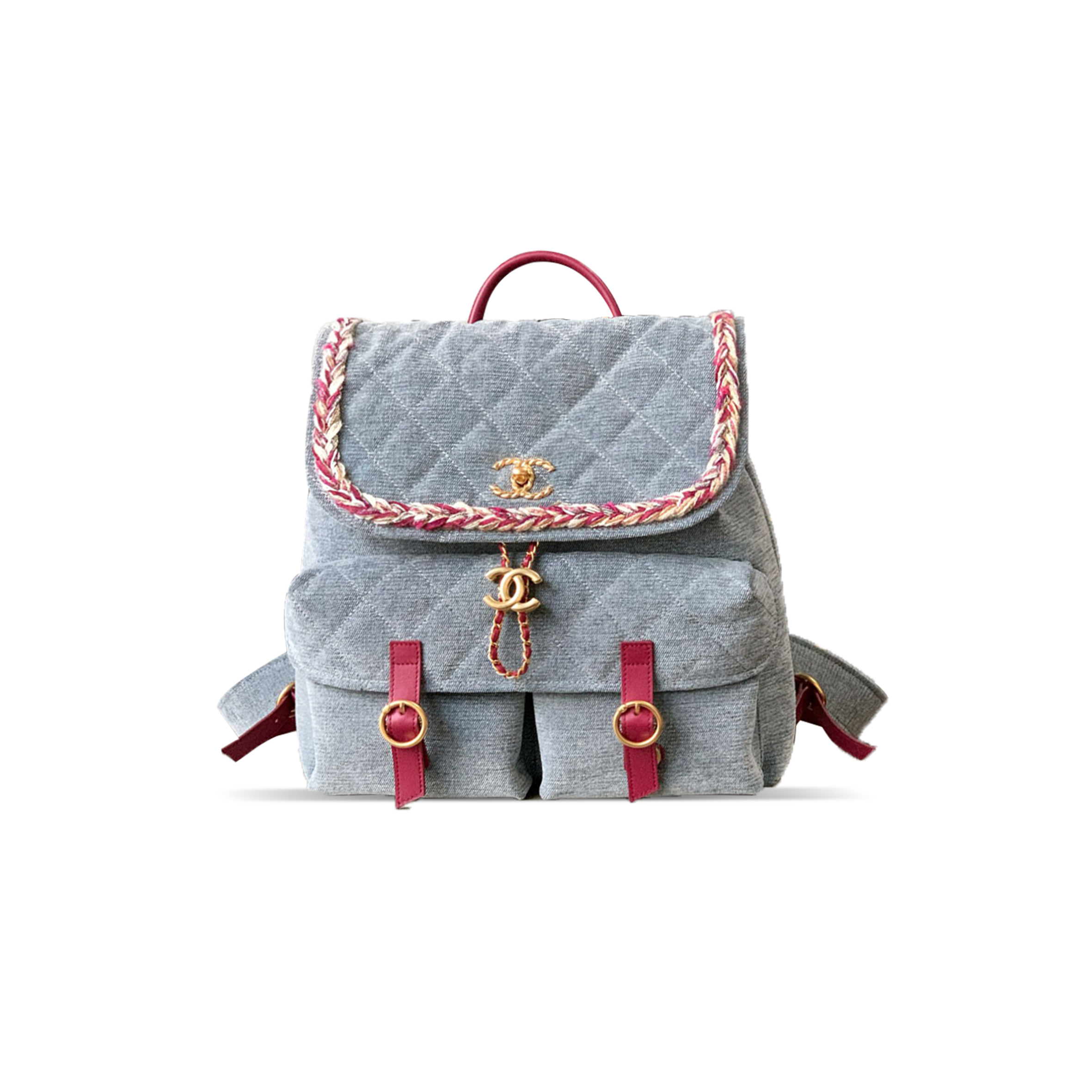 Ch*el denim salzburg backpack 398251 (30*30*13cm)